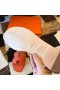 Hermes Oran Slide Sandaler I Orange Clemence Læder