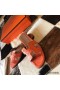 Hermes Oran Slide Sandaler I Orange Struds Læder