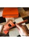 Hermes Oran Slide Sandaler I Orange Struds Læder