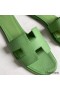 Hermes Oran Slide Sandaler I Vert Criquet Epsom Kalveskind