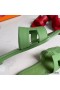 Hermes Oran Slide Sandaler I Vert Criquet Epsom Kalveskind