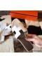 Hermes Oran Slide Sandaler I Hvid Clemence Læder
