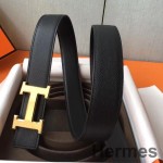 Hermes Bælte Spænde & Sort Epsom 32 MM Rem