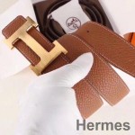 Hermes Bælte Spænde & Brown Clemence 32 MM Rem