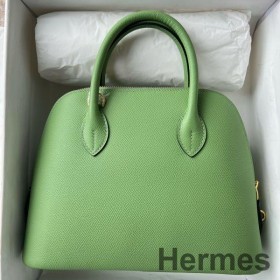 Hermes Bolide 1923 25 Håndlavet Taske I Vert Criquet Epsom Kalveskind