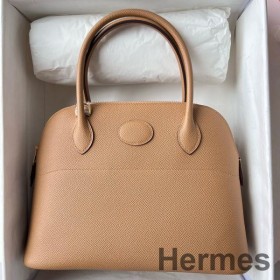 Hermes Bolide 1923 27 Håndlavet Taske I Chai Epsom Kalveskind