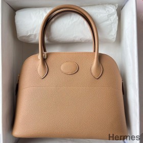 Hermes Bolide 1923 27 Håndlavet Taske I Chai Epsom Kalveskind