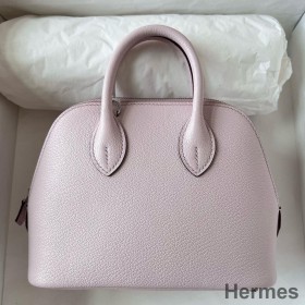 Hermes Bolide 1923 Mini Håndlavet Taske I Lilla Bleg Chevre Mysore Læder