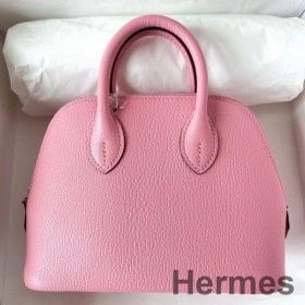 Hermes Bolide 1923 Mini Håndlavet Taske I Rose Konfetti Chevre Mysore Læder