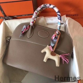 Hermes Bolide 31 Håndlavet Taske I Beige Clemence Læder