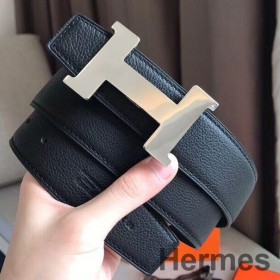 Hermes Constance Bælte Spænde & Sort Clemence 38 MM Rem