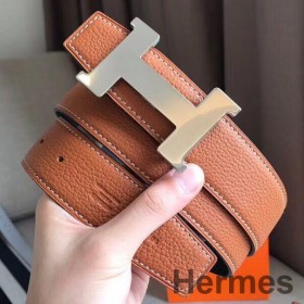 Hermes Constance Bælte Spænde & Brown Clemence 38 MM Rem