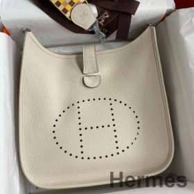 Hermes Evelyne III PM 29 Håndlavet Taske i Craie Clemence Læder