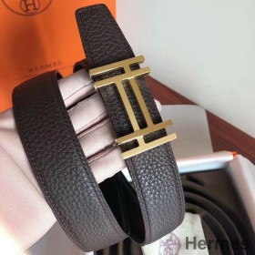 Hermes H Au Carre Bælte Spænde & Cafe 32mm Rem