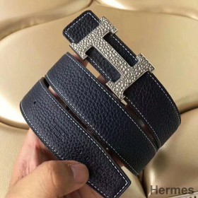 Hermes Bælte Spænde & Noir Clemence 32 MM Rem