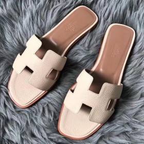 Hermes Oran Sandaler I Beton Clemence Læder