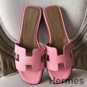Hermes Oran Sandaler I Pink Epsom Læder