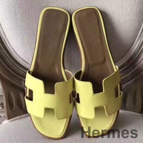 Hermes Oran Sandaler I Soufre Epsom Læder