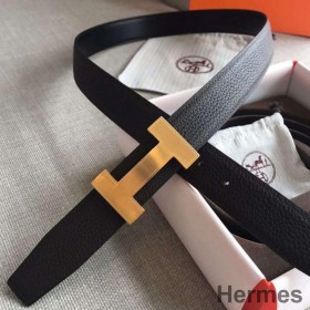 Hermes Quizz 32mm Reversibel Bælte I Cafe Clemence Læder